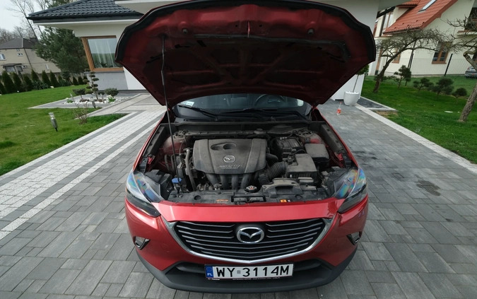 Mazda CX-3 cena 64000 przebieg: 162000, rok produkcji 2016 z Warszawa małe 407
